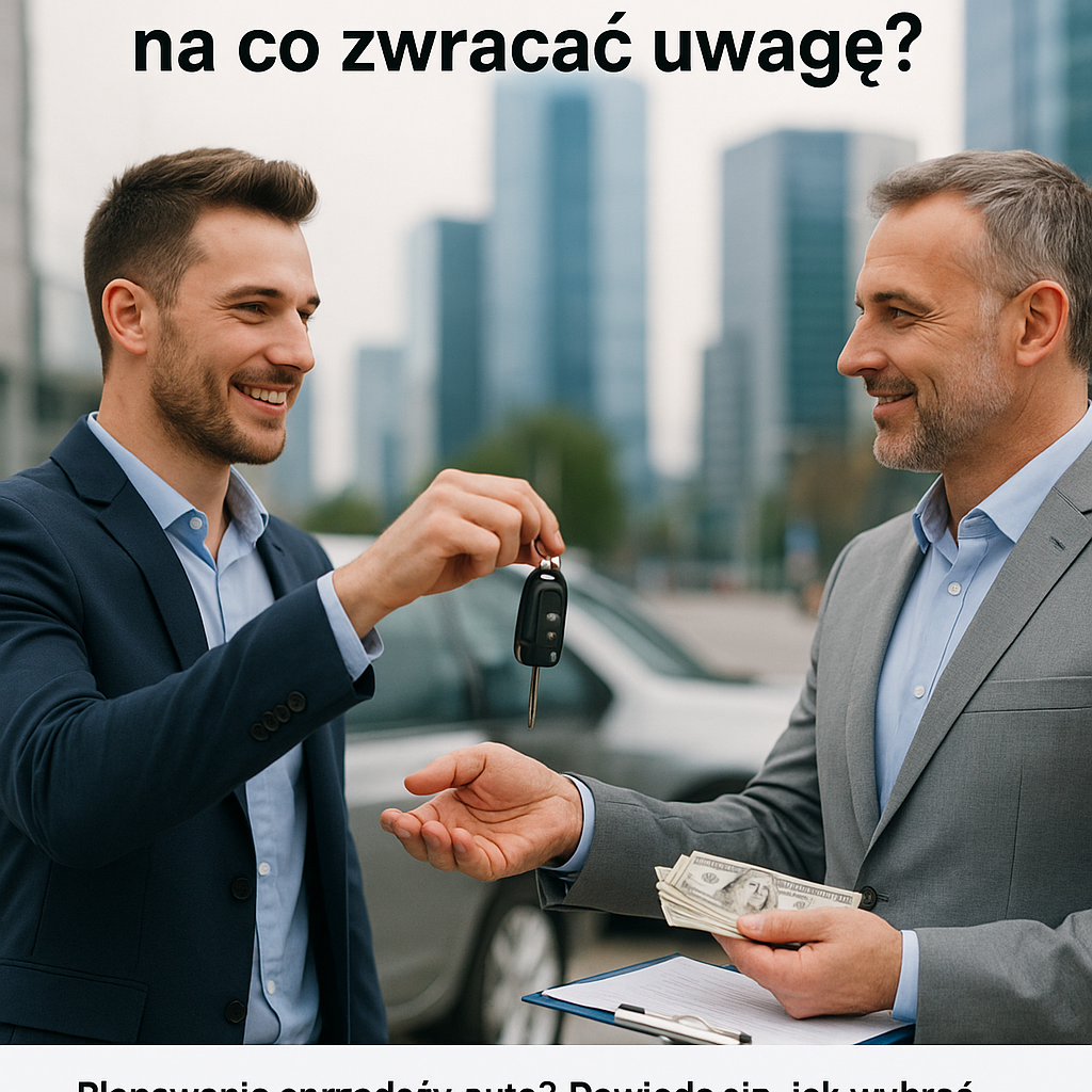 Skup samochodów Warszawa i okolice – szybka sprzedaż auta za gotówkę Mężczyzna przekazuje kluczyki w skupie aut w Warszawie – profesjonalny auto skup, szybka sprzedaż auta za gotówkę, Auto Skup Łomianki.